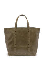 Handtas Cabas Cuir Leder Vanessa bruno Groen cabas cuir 82V40413